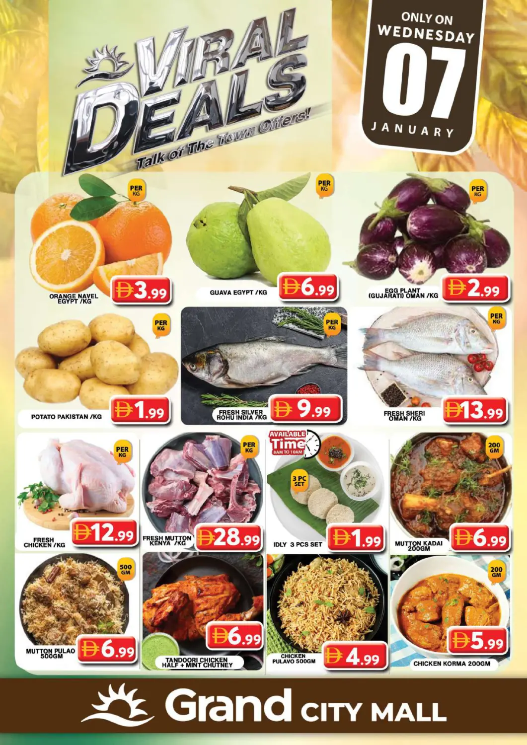 UAE - Dubai Grand Hyper Market offers in D4D Online. Grand City Mall. . Only On 7th January