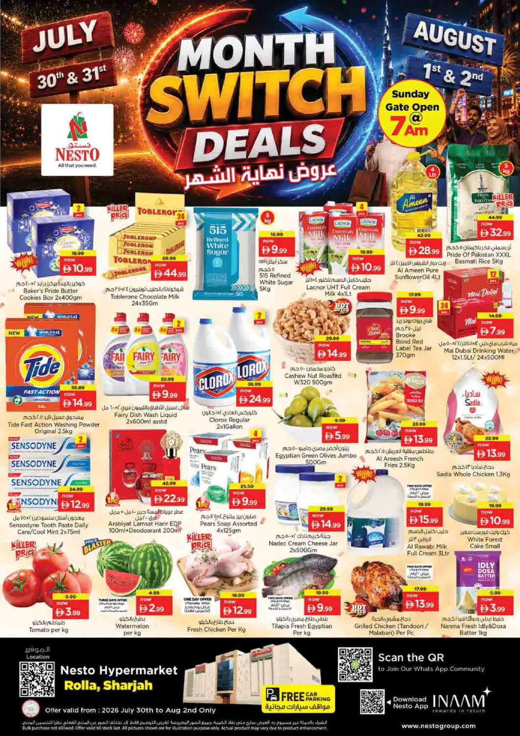UAE - Sharjah / Ajman Nesto Hypermarket offers in D4D Online. Rolla , Sharjah. . Till 2nd August
