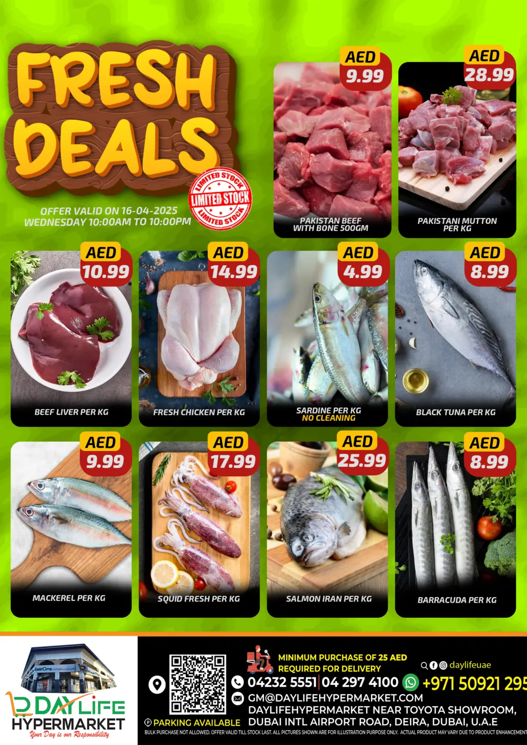 UAE - Dubai Daylife Hypermarket LLC offers in D4D Online. Fresh Deals. . Only On 16th April