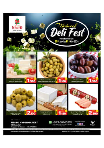 Bahrain NESTO  offers in D4D Online. Midweek Deli Fest @ Hamalah. . Till 01st May