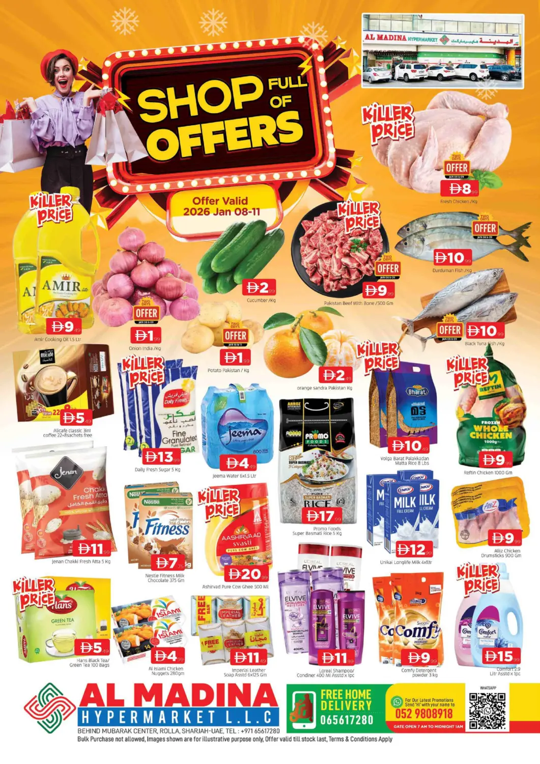 UAE - Sharjah / Ajman AL MADINA offers in D4D Online. Rolla -Sharjah. . Till 11th January