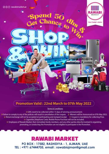 UAE - Sharjah / Ajman Rawabi Market Ajman offers in D4D Online. Shop & Win. . Till 7th May