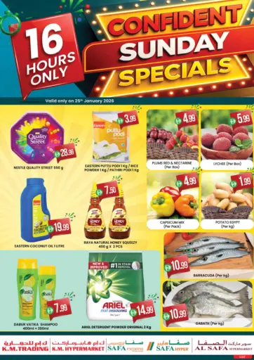 CONFIDENT SUNDAY SPECIALS