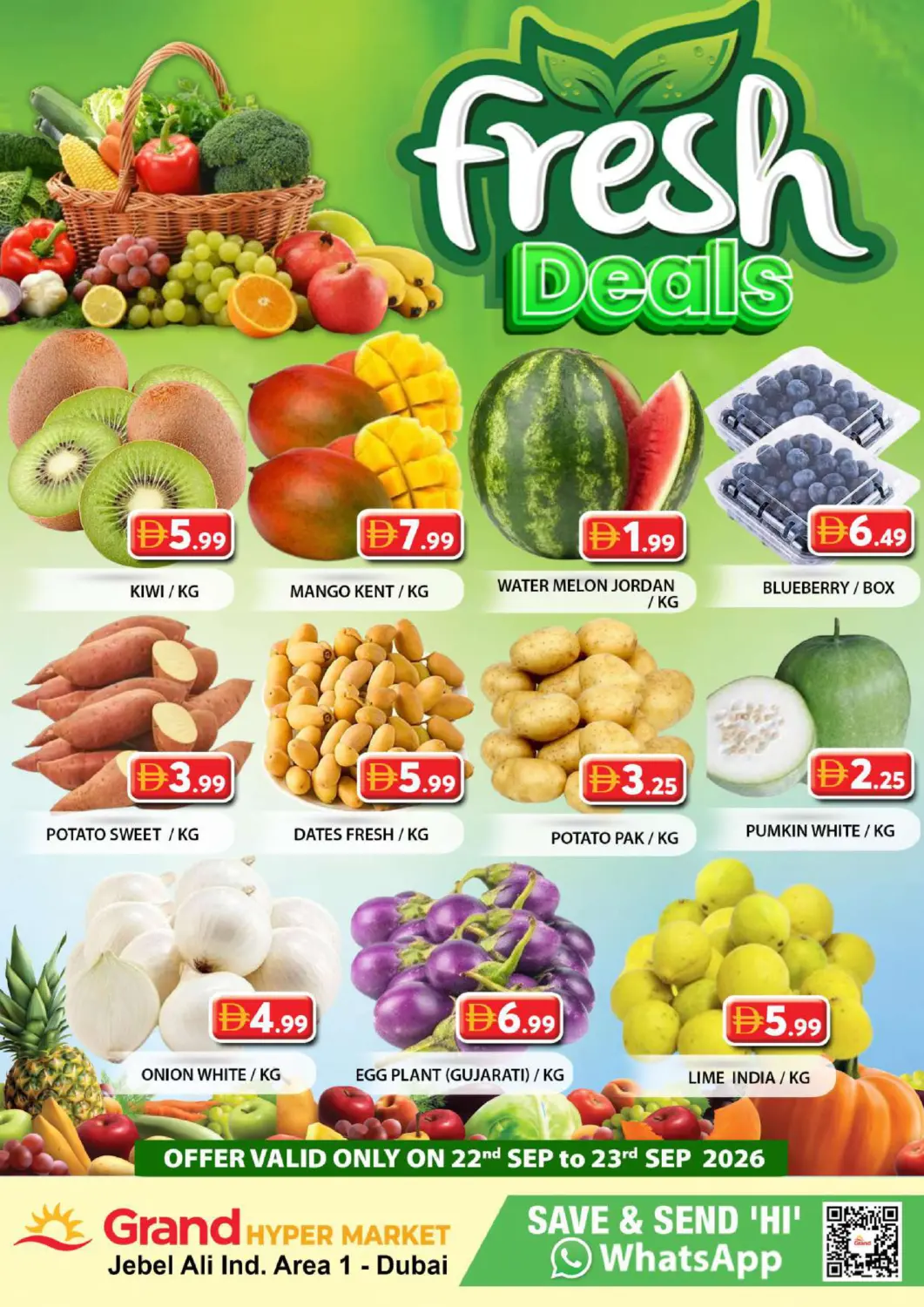 UAE - Dubai Grand Hyper Market offers in D4D Online. Jebel Ali Ind.Area 1-Dubai. . Till 23rd September