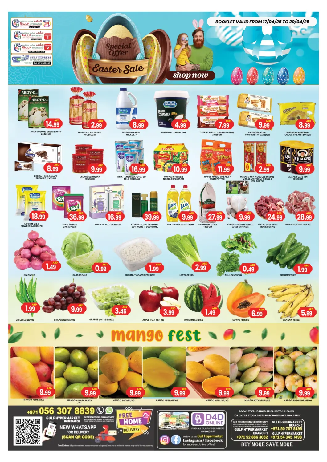 UAE - Ras al Khaimah Gulf Hypermarket LLC offers in D4D Online. Easter Sale. . Till 20th April