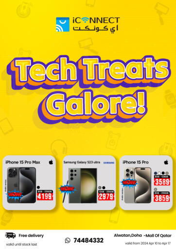 Qatar - Umm Salal iCONNECT  offers in D4D Online. Tech Treat Galore. . Till 17th April
