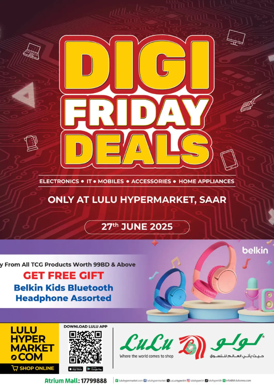 Bahrain LuLu Hypermarket offers in D4D Online. Saar - Digi Friday Deals. . Only On 27th June