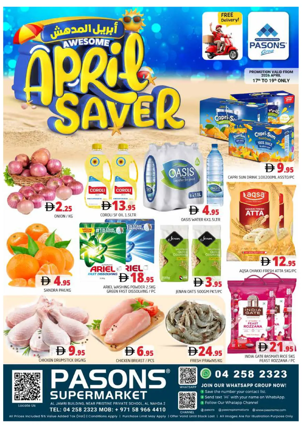 UAE - Dubai Pasons Hypermarket offers in D4D Online. Al Nahda 2-Dubai. . Till 19th April