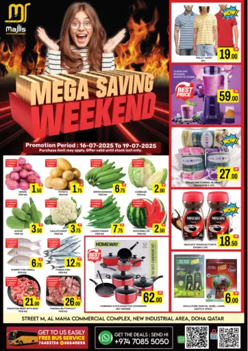 Majlis Hypermarket - Mega Saving Weekend in Qatar Offers - Qatar Mega Saving Weekend