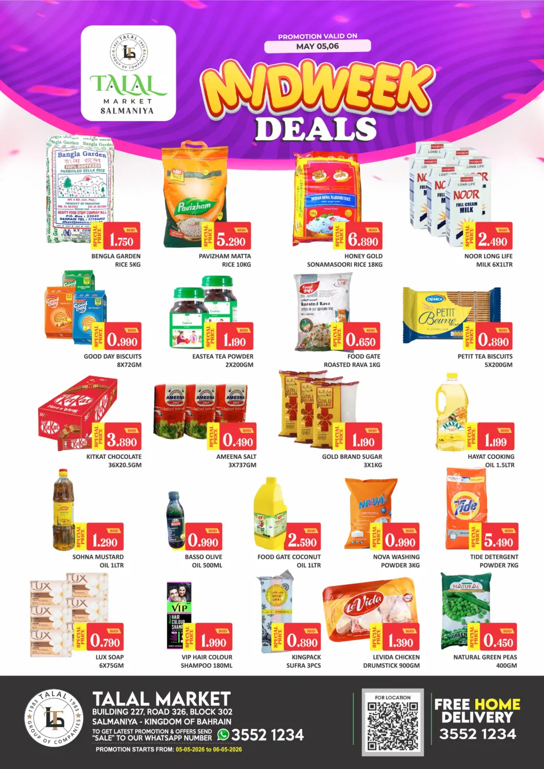 Bahrain Talal Markets offers in D4D Online. Midweek Deals@ Salmaniya. . Till 6th May