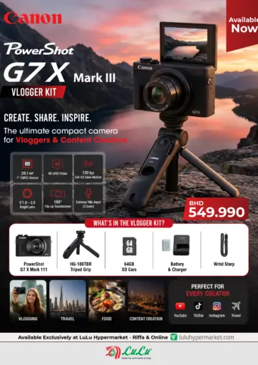 Canon PowerShot G7X Mark III with Tripod