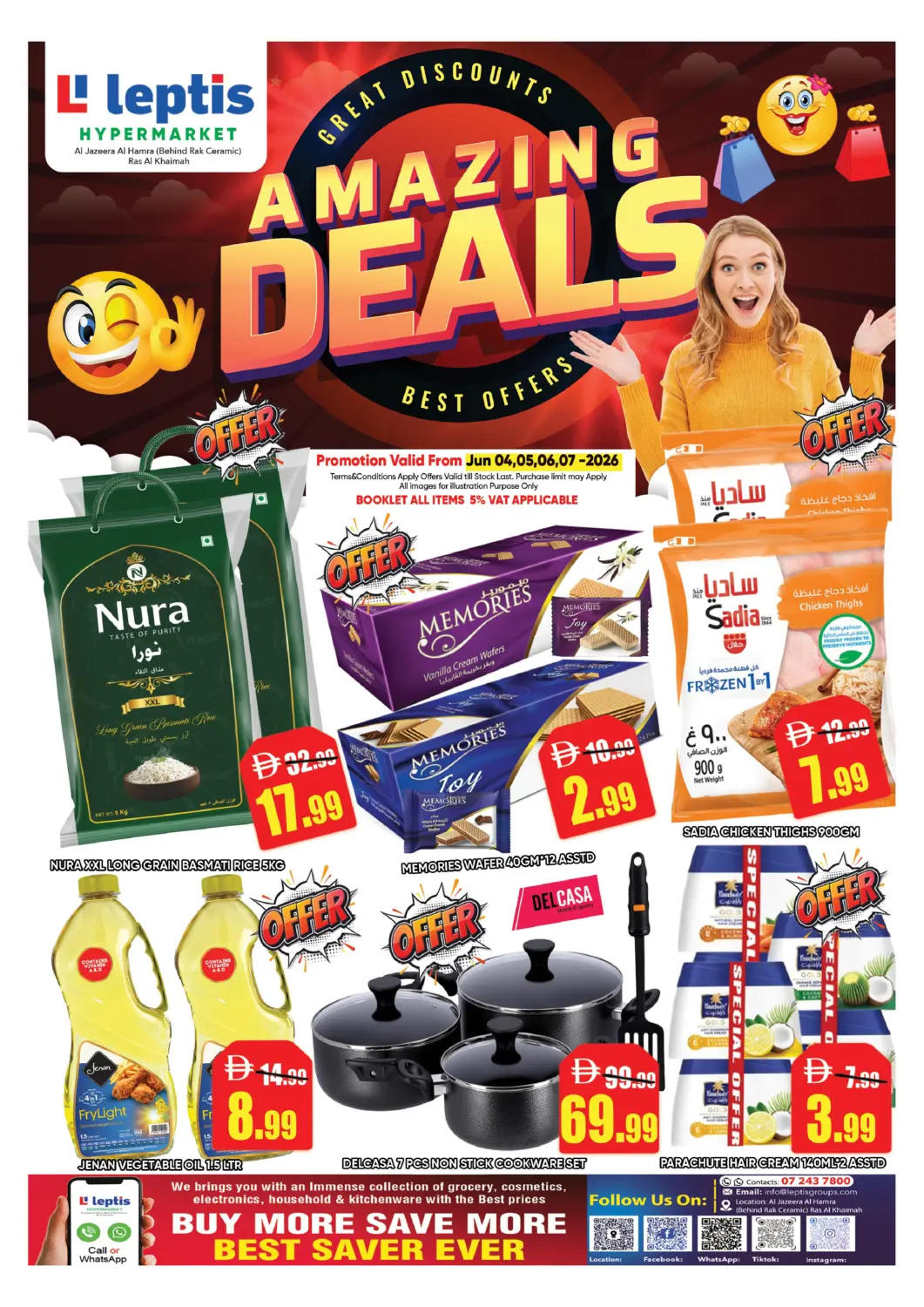 UAE - Ras al Khaimah Leptis Hypermarket  offers in D4D Online. Al jazeera Al Hamrah, Ras Al Khaimah. . Till 7th June