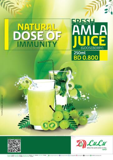 Bahrain LuLu Hypermarket offers in D4D Online. Fresh Amla Juice. . Until Stock Last