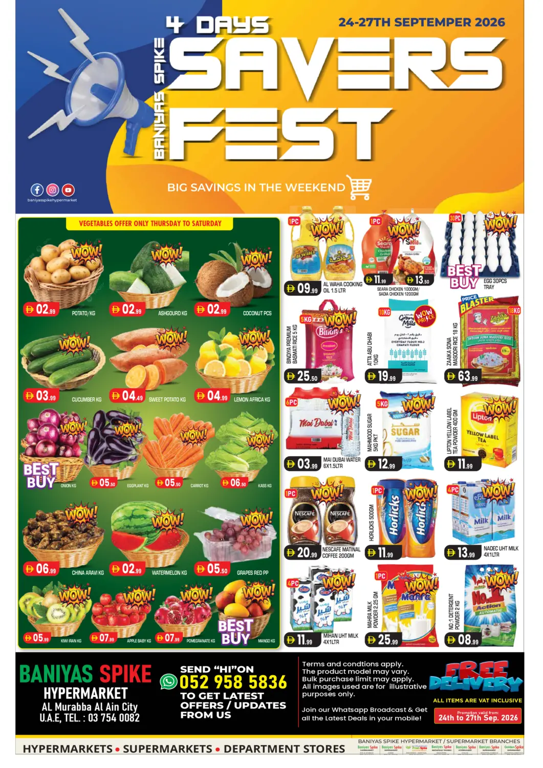 UAE - Al Ain Baniyas Spike  offers in D4D Online. Al Murabba, Al Ain City. . Till 27th September