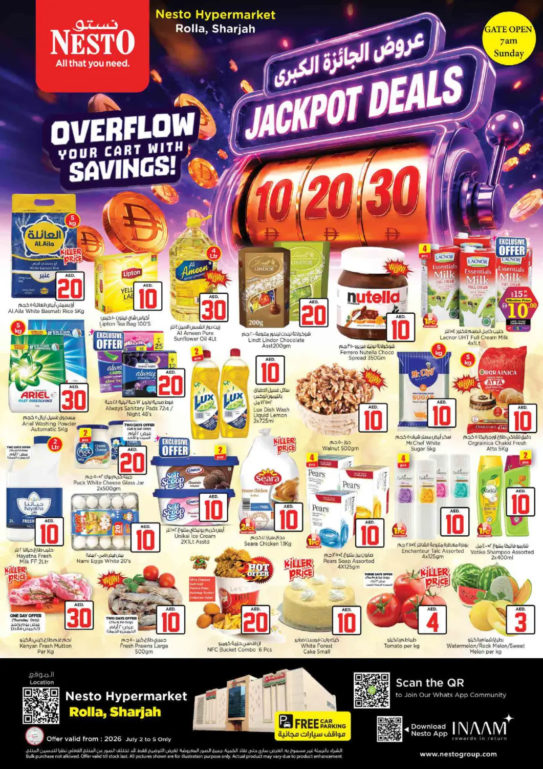 UAE - Ras al Khaimah Nesto Hypermarket offers in D4D Online. Rolla, Sharjah. . Till 5th July