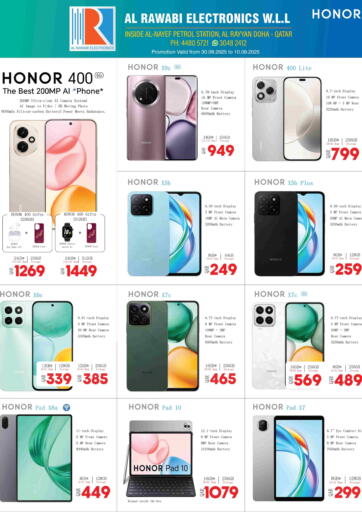 Al Rawabi Electronics - HONOR DEALS in Qatar Offers - Qatar HONOR DEALS