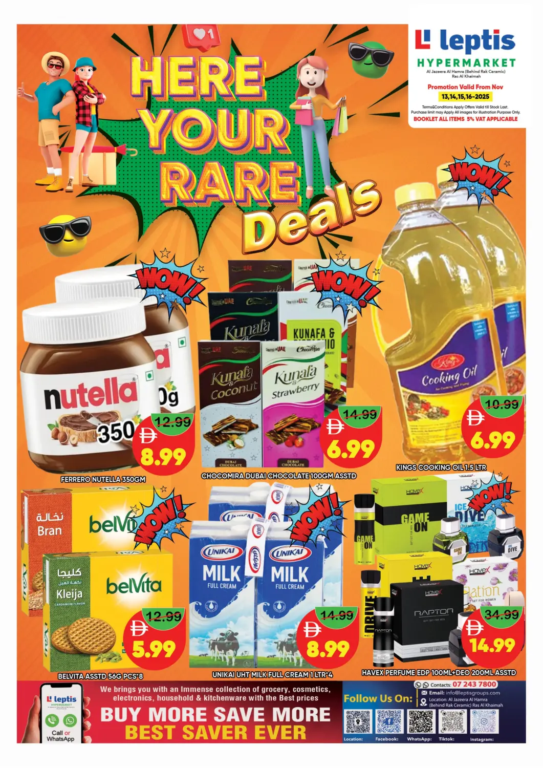 UAE - Ras al Khaimah Leptis Hypermarket  offers in D4D Online. Here Your Rare Deals. . Till 16th November