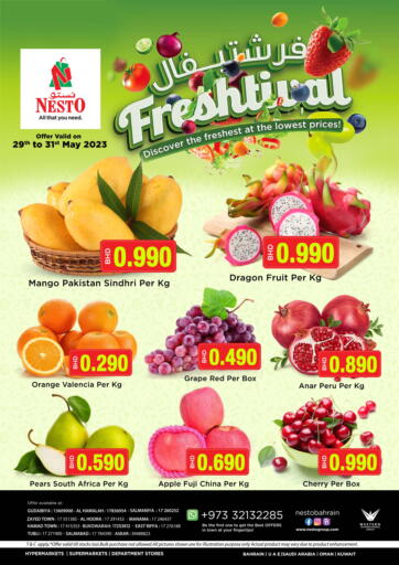 Bahrain NESTO  offers in D4D Online. Freshtival. . Till 31st May