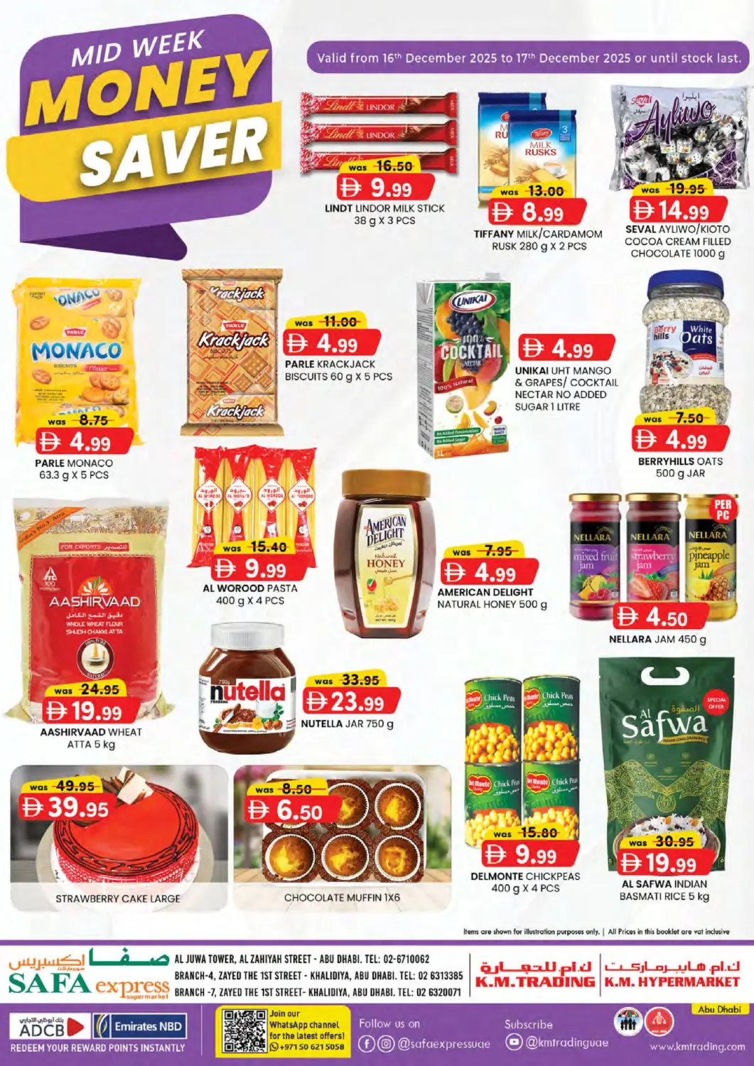 UAE - Abu Dhabi Safa Express Supermarket offers in D4D Online. Al Zahiya, Khalidiya Br.4, Khalidiya Br.7. . Till 17th December