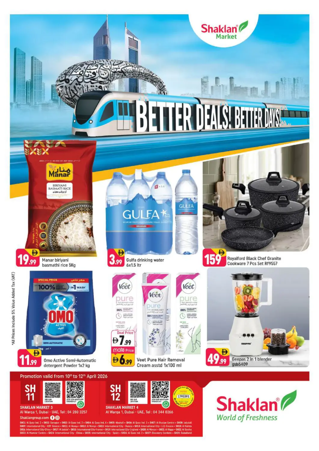 UAE - Dubai Shaklan  offers in D4D Online. Al Warqa -Dubai. . Till 12th April