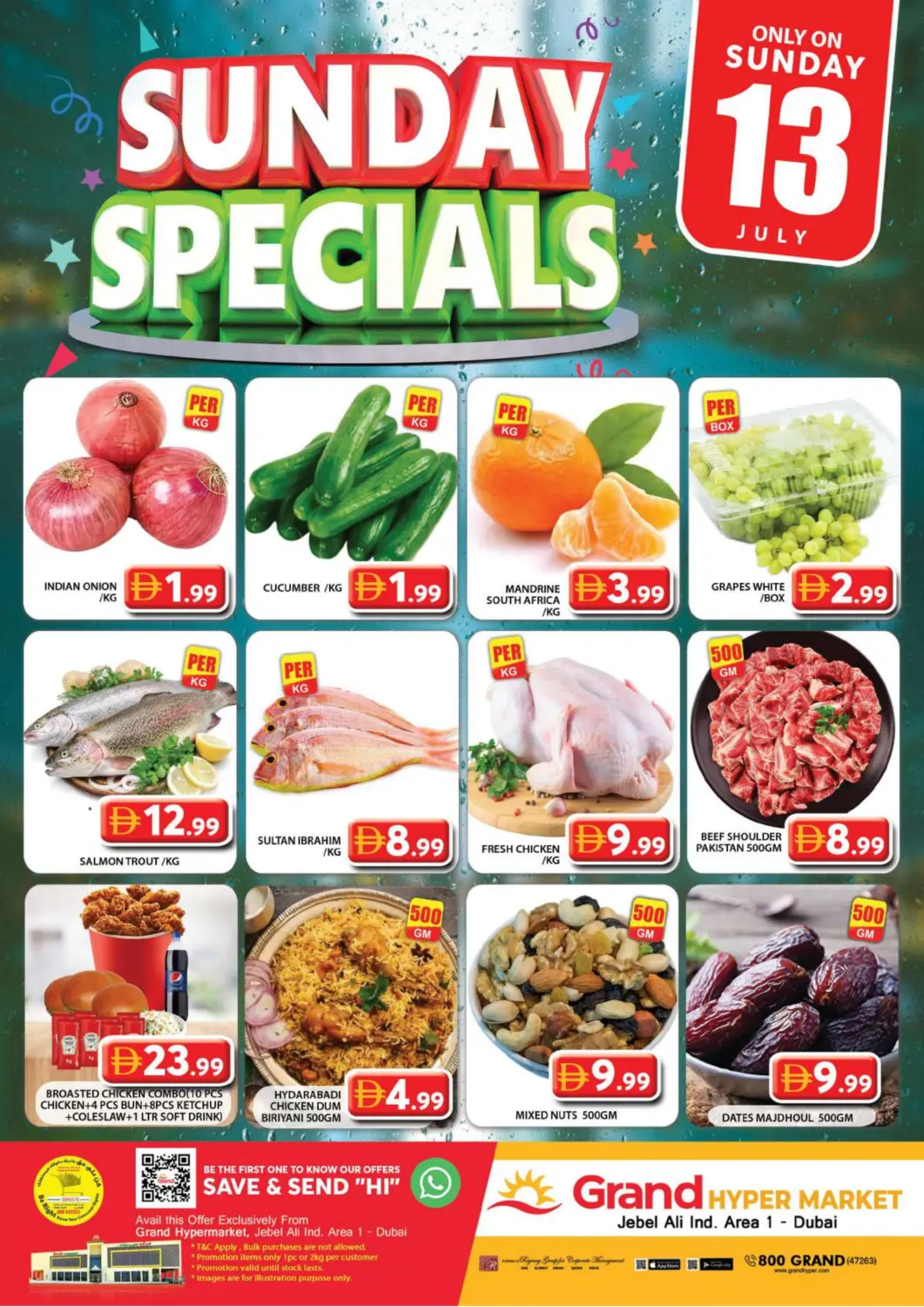UAE - Dubai Grand Hyper Market offers in D4D Online. Jebel Ali, Dubai. . Only on 13th July