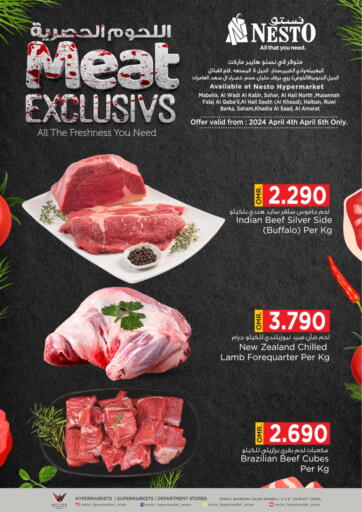 Oman - Muscat Nesto Hyper Market   offers in D4D Online. Meat Exclusive. . Till 6th April