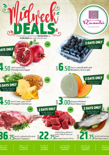 Qatar - Al Rayyan Rawabi Hypermarkets offers in D4D Online. Midweek Deals. . Till 11th September