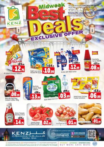 UAE - Sharjah / Ajman Kenz Hypermarket offers in D4D Online. Midweek Best Deals. . Till 27th April