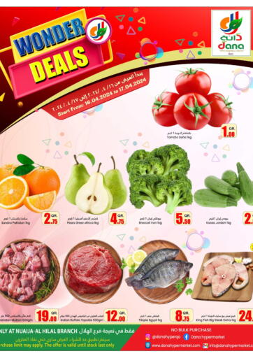 Qatar - Al Rayyan Dana Hypermarket offers in D4D Online. Wonder Deals @Nuaija. . Till 17th April