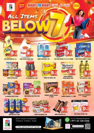 NIGHT TO NIGHT DEPARTMENT STORE - All Items Below 7 in UAE Offers - United Arab Emirates All Items Below 7