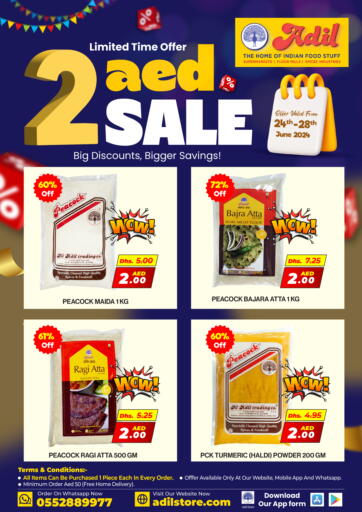 UAE - Sharjah / Ajman Adil Supermarket offers in D4D Online. 2 AED Sale. . Till 28th June
