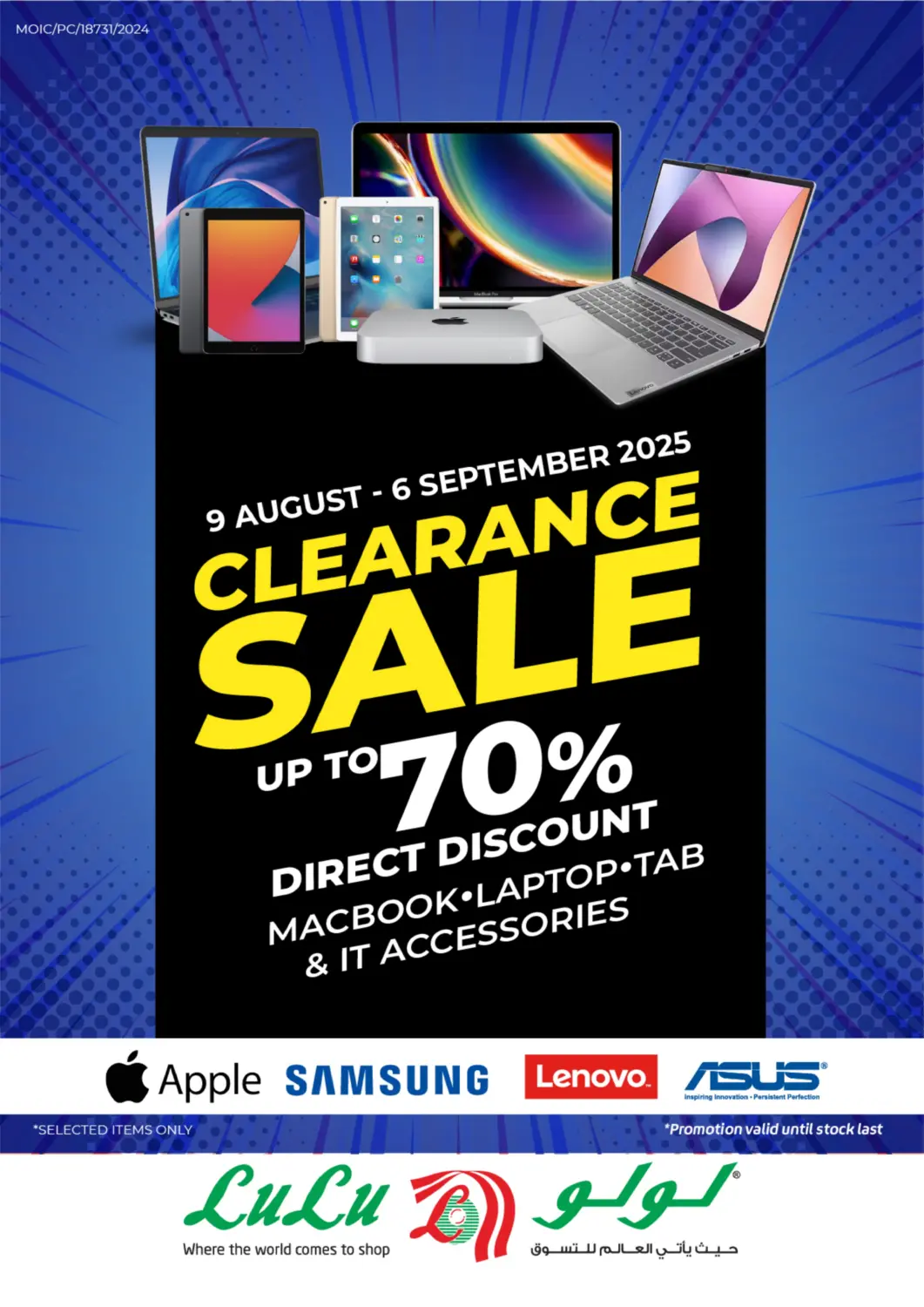 Bahrain LuLu Hypermarket offers in D4D Online. Clearance Sale Up To 70% Direct Discount. . Till 6th September