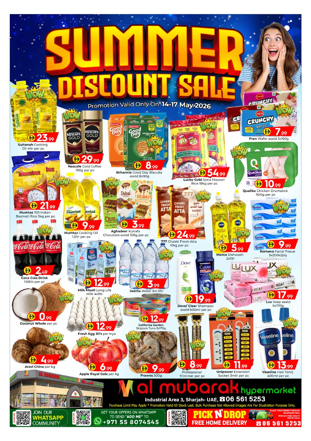 UAE - Sharjah / Ajman Mubarak Hypermarket Sharjah offers in D4D Online. Summer Discount Sale. . Till 17th May