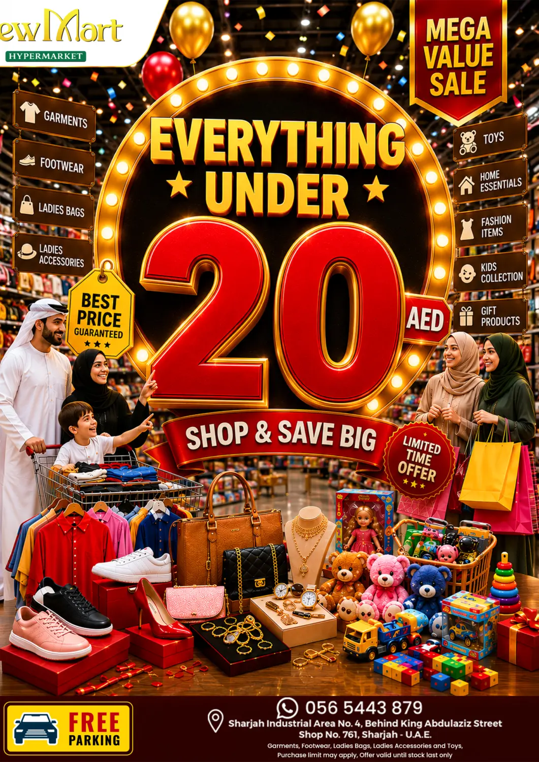 UAE - Dubai New Mart Hypermarket offers in D4D Online. Everything Under 20 AED. . Until Stock Last