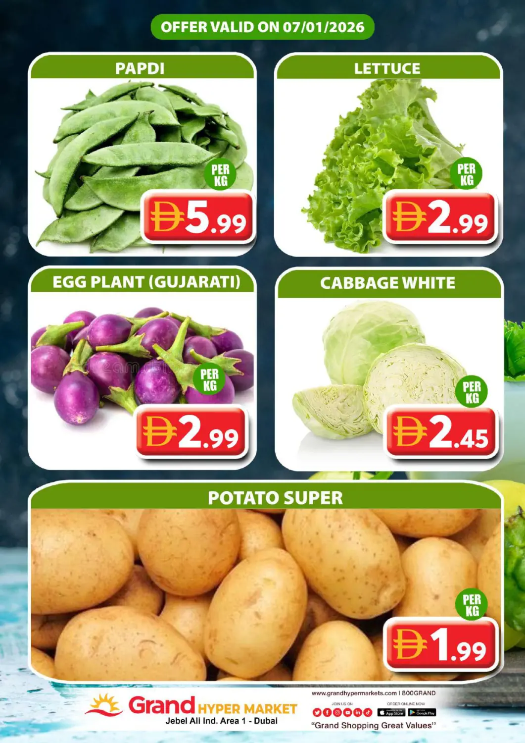 UAE - Dubai Grand Hyper Market offers in D4D Online. Jebel Ali - Dubai. . Only On 7th January