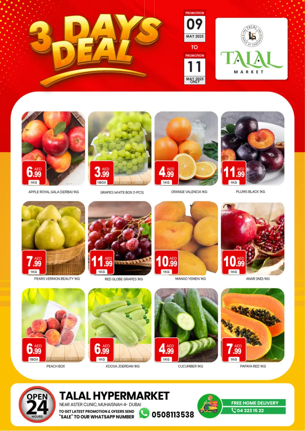 UAE - Dubai TALAL MARKET offers in D4D Online. Muhaisinah 4, Dubai. . Till 11th May