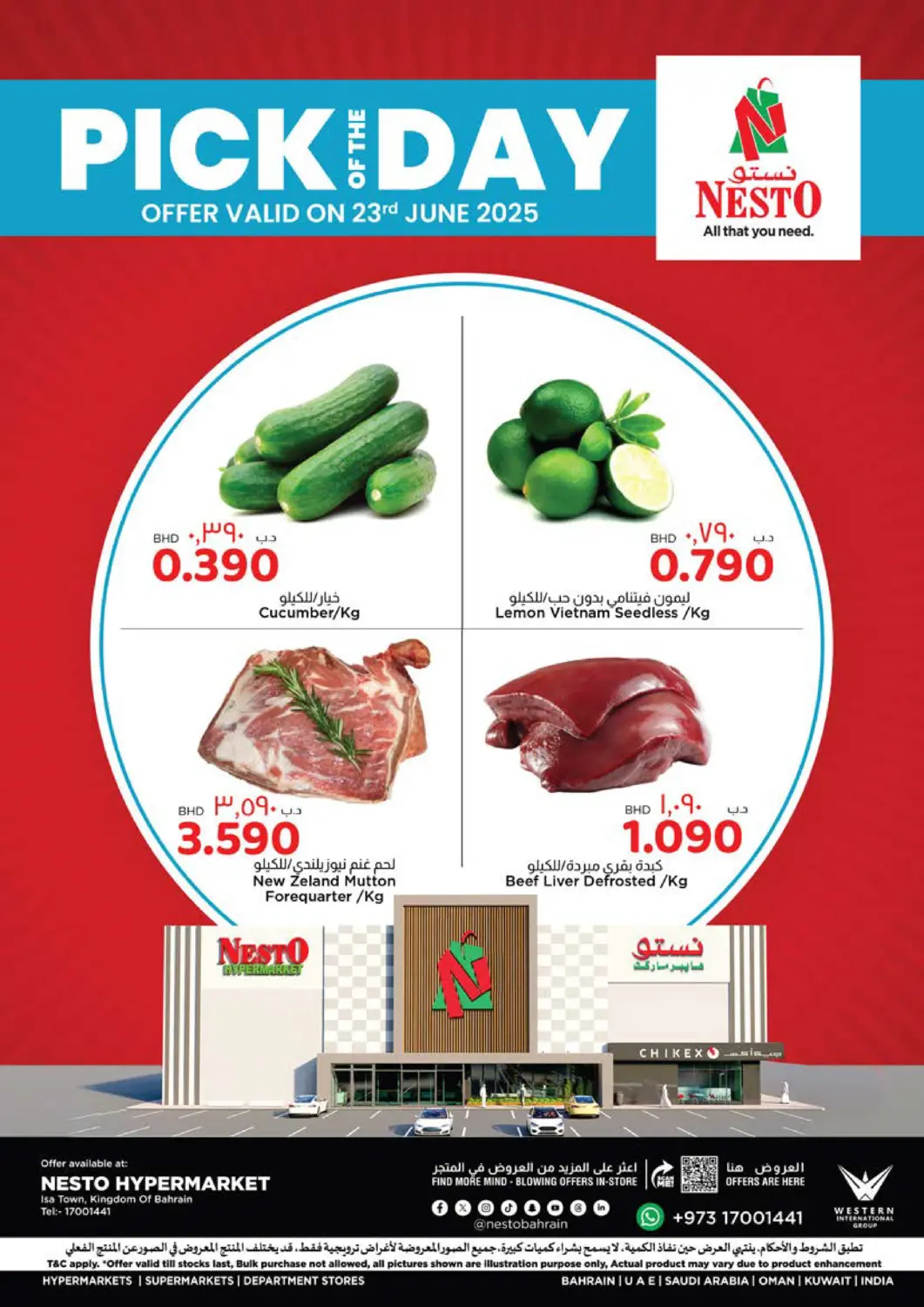 Bahrain NESTO  offers in D4D Online. Pick Of The  Day. . Only On 23rd June