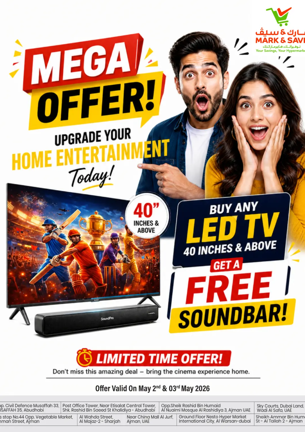 UAE - Sharjah / Ajman Mark & Save offers in D4D Online. Mega Offer!. . Till 3rd May