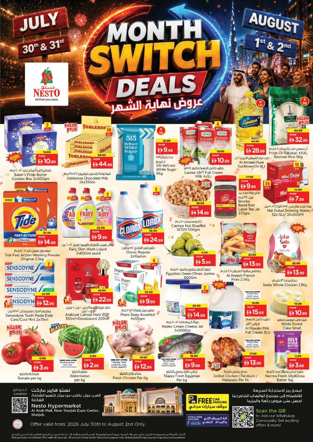 UAE - Sharjah / Ajman Nesto Hypermarket offers in D4D Online. Al Arab Mall,Sharjah. . Till 2nd August