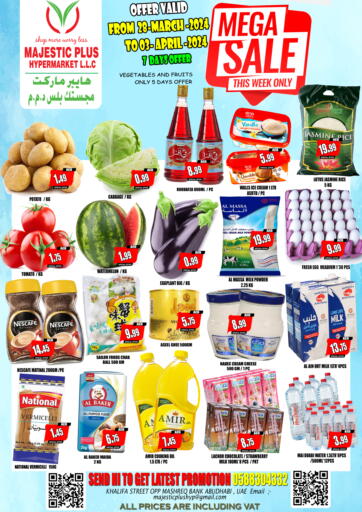 UAE - Abu Dhabi Majestic Plus Hypermarket offers in D4D Online. Mega Sale. . Till 3rd April