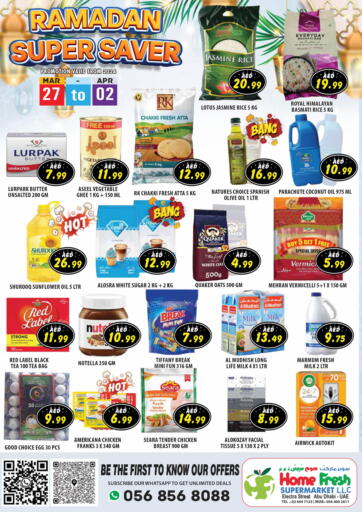 UAE - Abu Dhabi Home Fresh Supermarket offers in D4D Online. Ramadan Super Saver. . Till 2nd April