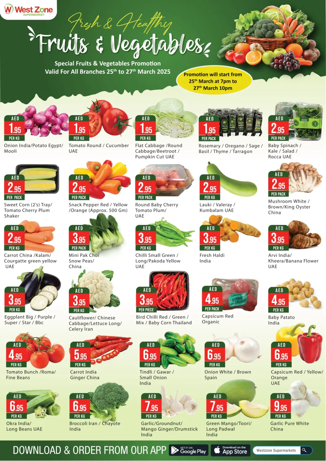 UAE - Sharjah / Ajman West Zone Supermarket offers in D4D Online. Fruits & Vegetables. . Till 27th March