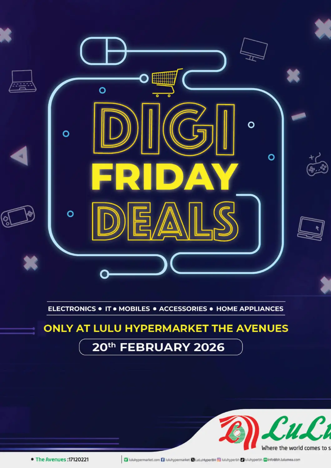 Bahrain LuLu Hypermarket offers in D4D Online. Digi Friday Deals. . Only On 20th February