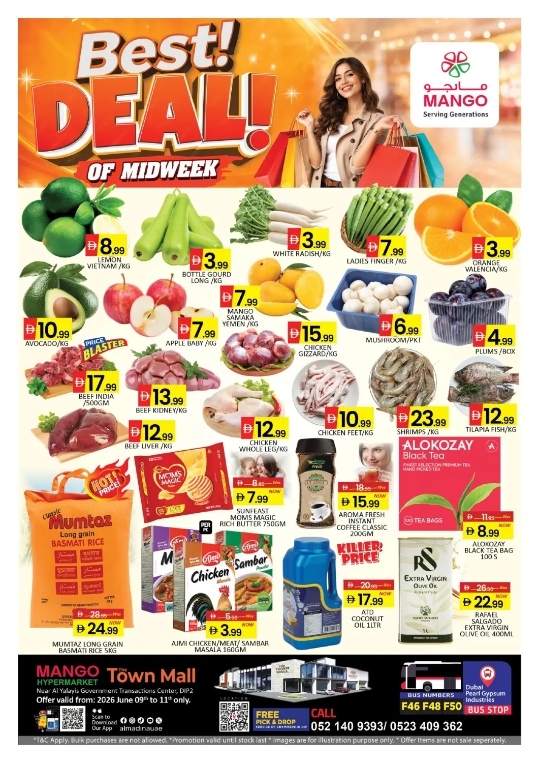 UAE - Dubai Mango Hypermarket LLC offers in D4D Online. Town Mall- Dip- 2,Dubai. . Till 11th June