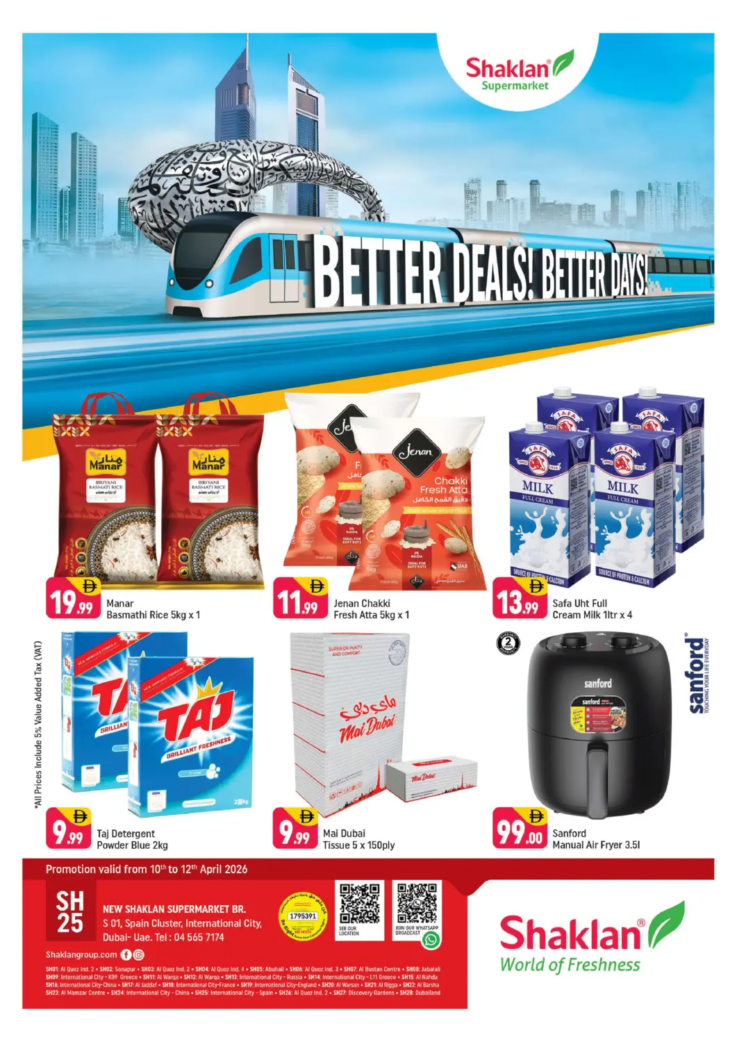 UAE - Dubai Shaklan  offers in D4D Online. Spain, Cluster, Dubai. . Till 12th April