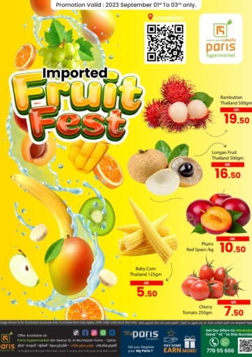 Qatar - Al Rayyan Paris Hypermarket offers in D4D Online. Imported Fruit Fest. . Till 3rd September