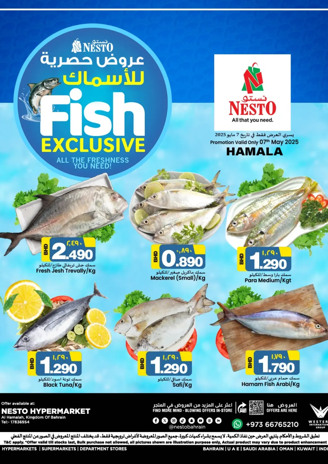 Bahrain NESTO  offers in D4D Online. Fish Exclusive @ Al Hamalah. . Only On 7th May