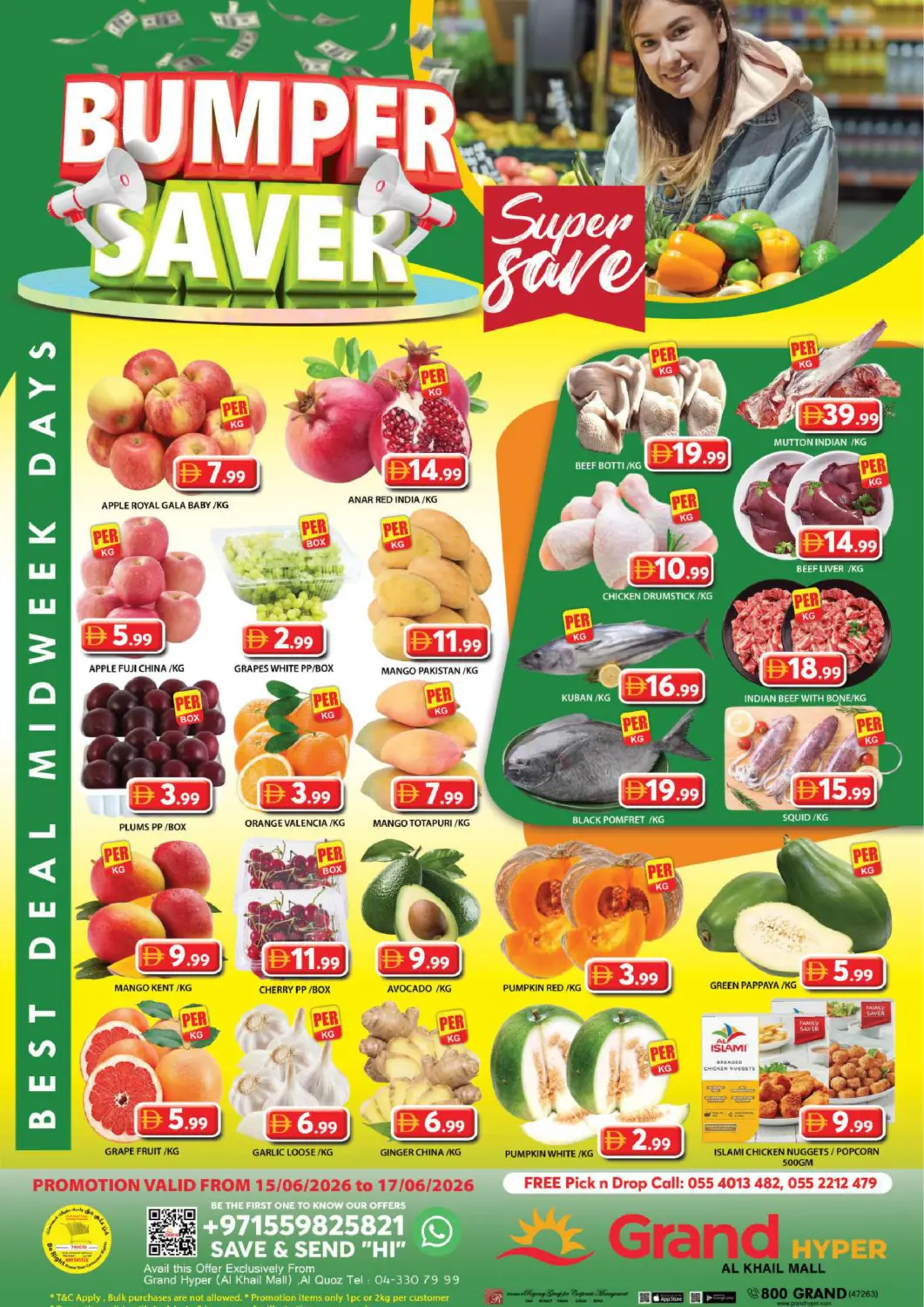 UAE - Dubai Grand Hyper Market offers in D4D Online. Al Khail Mall,Dubai. . Till 17th June