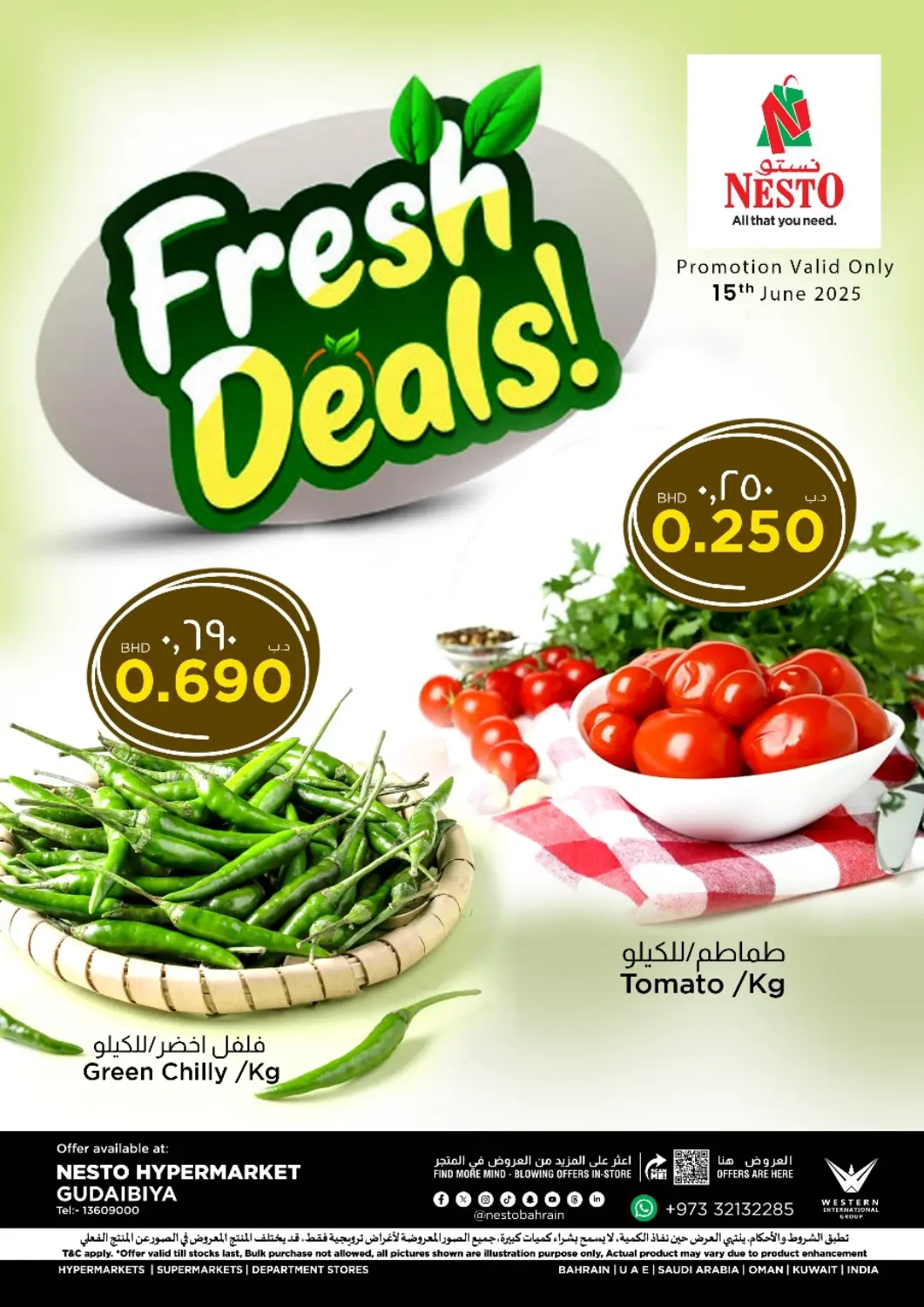 Bahrain NESTO  offers in D4D Online. Fresh Deals @ Al Qudaibiya. . Only On 15th June