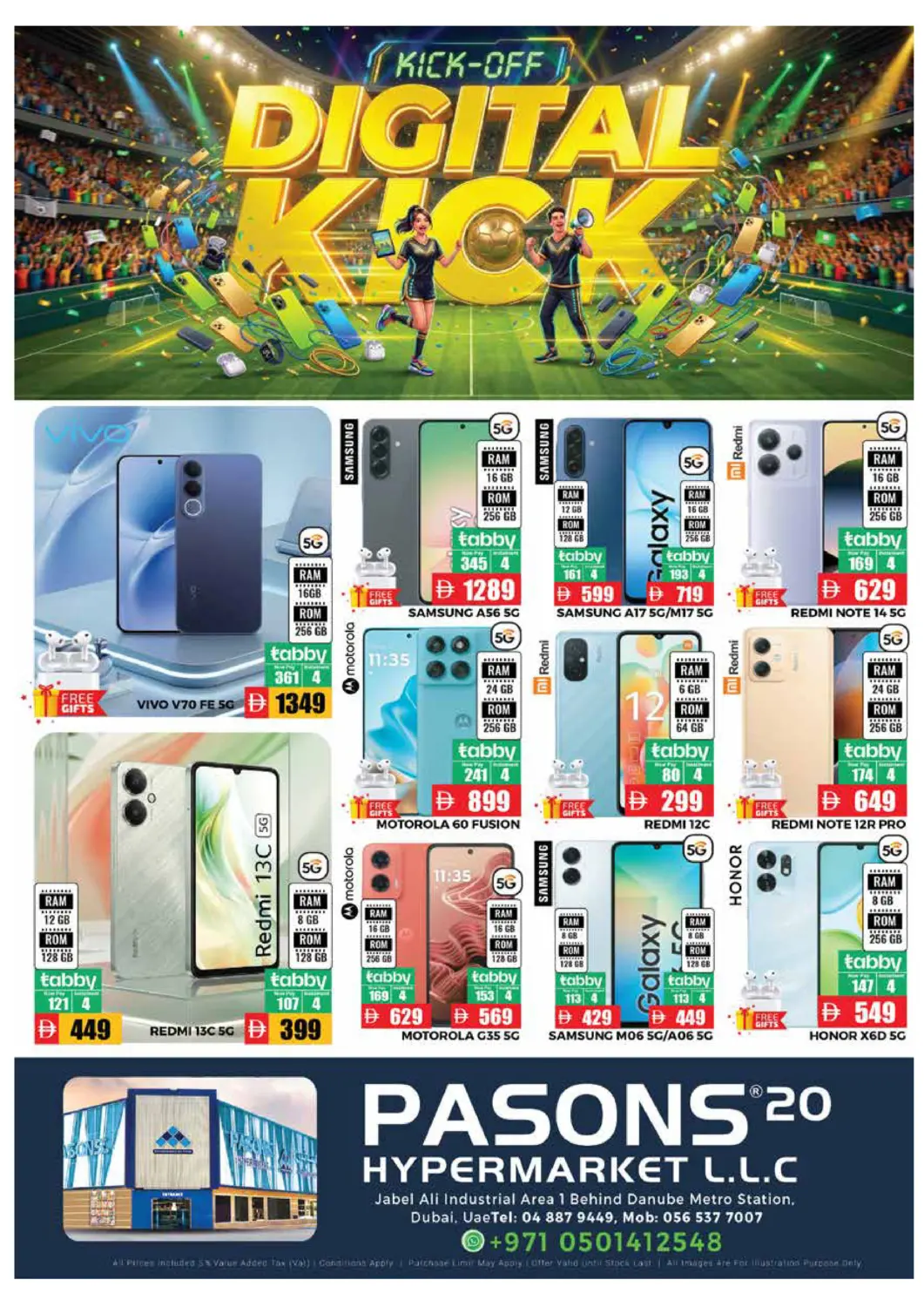 UAE - Dubai Pasons Hypermarket offers in D4D Online. Pasons Hypermarket -Jebel Ali Ind Area-1,Dubai. . Till 5th July